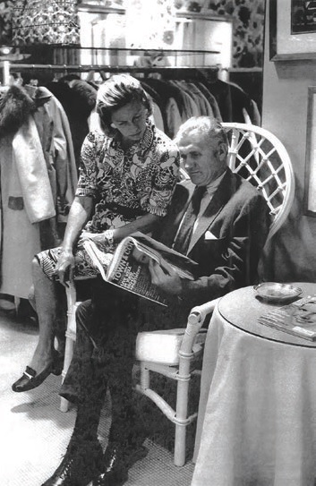 Adair and Volney Foster, who took over for Margaret Baxter Foster in 1949, at the shop in 1972 PHOTO COURTESY OF THE LAKE FOREST SHOP