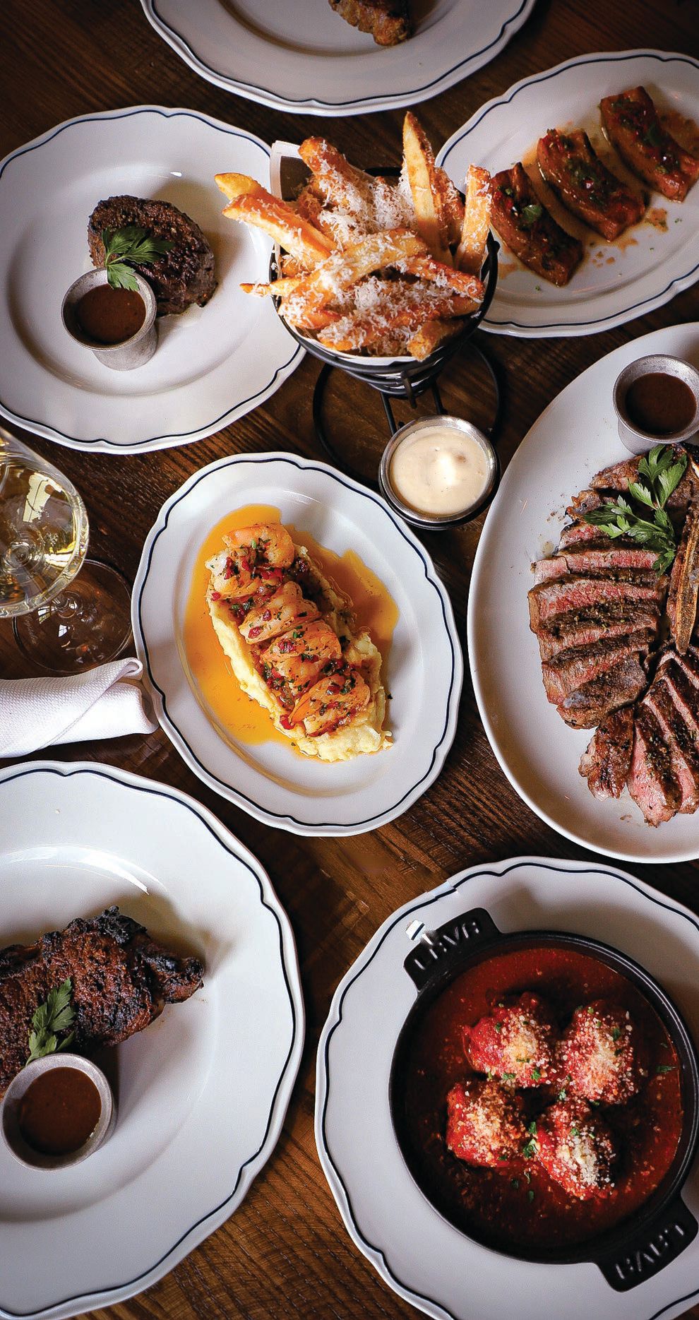 A selection of savory dishes at Sophia Steak Lake Forest PHOTO BY NEIL BURGER