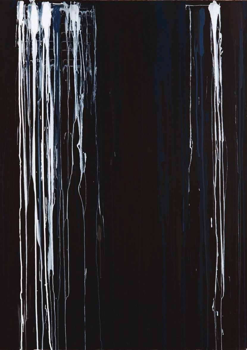 Nabil Nahas (Lebanon), “Untitled” (1983, acrylic on canvas), 47 ¾ inches by 36 inches, collection of the Barjeel Art Foundation, Sharjah, UAE