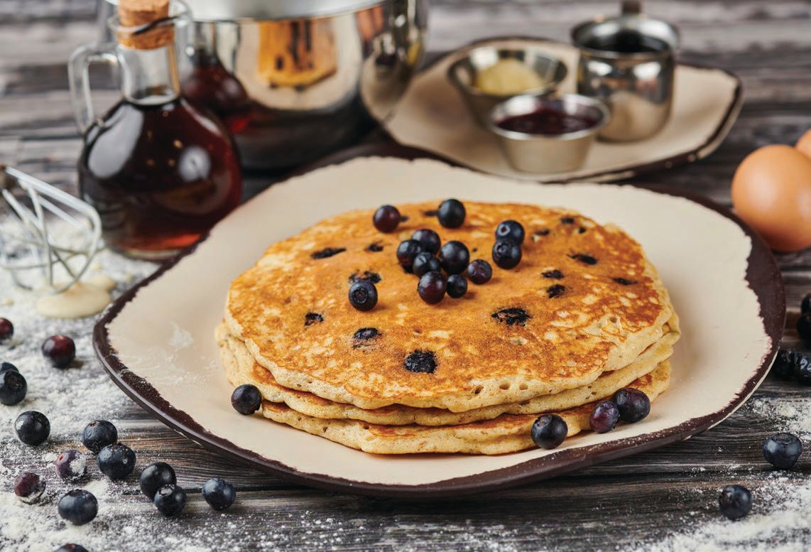 Egg Harbor’s blueberry pancakes are always a hit. PHOTO: BY ANGIE WEBB 